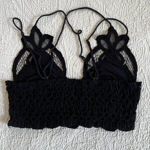 Free People Lace Bralette Crop Top Black Size S